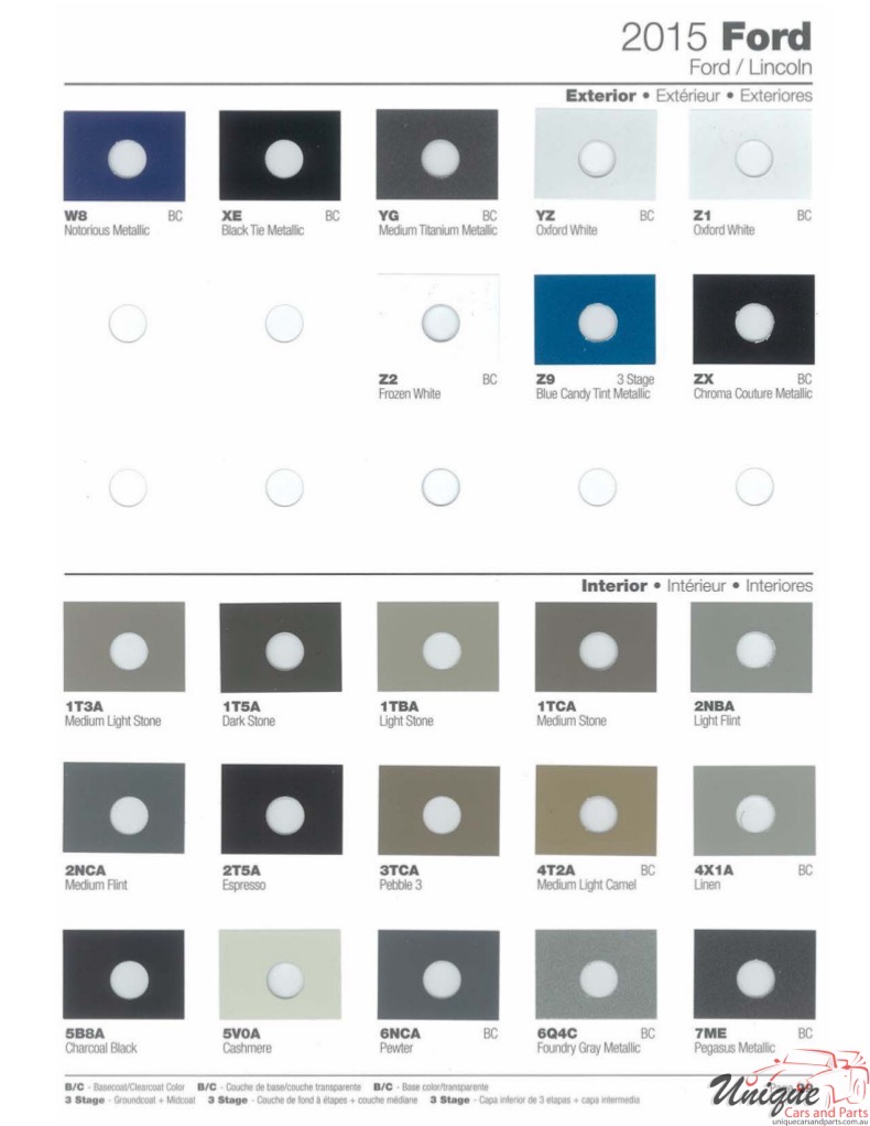 2015 Ford Paint Charts Sherwin-Williams 3